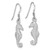 Sterling Silver Rhodium-plated Polished Seahorse Dangle Earring