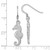 Sterling Silver Rhodium-plated Polished Seahorse Dangle Earring