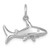 Sterling Silver Rhodium-Plated Polished Shark Pendant - PL-C3AE4B30-7907