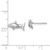 Sterling Silver Rhodium-Plated Polished Shark Post Earrings