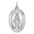 Sterling Silver Rhodium-plated Polished Solid Miraculous Medal Pendant - QC-247C9ACE-7137