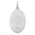 Sterling Silver Rhodium-plated Polished Solid Oval St Jude Pendant