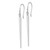 Sterling Silver Rhodium-plated Polished Spike Dangle Earrings