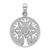 Sterling Silver Rhodium-Plated Polished Star of David in Tree Round Pendant