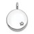 Sterling Silver Rhodium-plated Polished Star On 10mm Round Locket