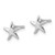 Sterling Silver Rhodium-plated Polished Starfish Post Earring - LE-F1DE30FD-2351