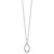 Sterling Silver Rhodium-plated Polished Swiss Blue Topaz Teardrop 16 Inch with 2 Inch Extension Necklace