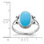 Sterling Silver Rhodium-plated Polished Synthetic Turquoise Ring - QR-39B104F0-4287