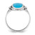 Sterling Silver Rhodium-plated Polished Synthetic Turquoise Ring - QR-BC7A3513-6662