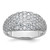 Sterling Silver Rhodium-plated Polished Tapered Pave CZ Size 6 Ring