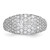 Sterling Silver Rhodium-plated Polished Tapered Pave CZ Size 6 Ring