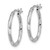 Sterling Silver Rhodium-plated Polished Textured 1.60mm Hoop Earrings - QE-8B5743F4-5022