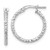 Sterling Silver Rhodium-plated Polished Textured 1.60mm Hoop Earrings - QE-8C1E4141-6180