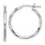 Sterling Silver Rhodium-plated Polished Textured 1.60mm Hoop Earrings - QE-FE6BBEDC-5989