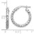 Sterling Silver Rhodium-plated Polished Textured 2.50mm Hoop Earrings - QE-C586B889-1665