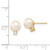 14k 7-8mm White Round Freshwater Cultured Pearl and .10 Carat Diamond Post Earrings