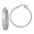 Sterling Silver Rhodium-plated Polished Textured In and Out Greek Key 4.00 x 29mm Hoop Earrings