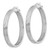 Sterling Silver Rhodium-plated Polished Textured In and Out Greek Key 4.00 x 33mm Hoop Earrings