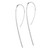 Sterling Silver Rhodium-plated Polished Textured Threader Earrings