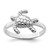 Sterling Silver Rhodium-plated Polished Turtle Ring - LR-F3D5F1F0-1703