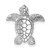 Sterling Silver Rhodium-plated Polished Turtle Tie Pin