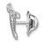 Sterling Silver Rhodium-plated Polished Turtle Tie Pin