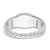 Sterling Silver Rhodium-plated Polished Twist Signet Ring - QR-BB07910B-8440
