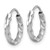 Sterling Silver Rhodium-plated Polished Twisted 2.25 x 15.5mm Round Endless Hoop Earrings