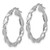 Sterling Silver Rhodium-plated Polished Twisted Hoop Earrings - QE-108BD1CC-6778