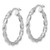 Sterling Silver Rhodium-plated Polished Twisted Hoop Earrings - QE-B4B4D218-7475