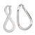Sterling Silver Rhodium-plated Polished Twisted Oval Hoop Earrings - QE-2EBA30AF-6280