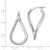 Sterling Silver Rhodium-plated Polished Twisted Oval Hoop Earrings - QE-2EBA30AF-6280