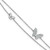 Sterling Silver Rhodium-plated Polished Two-Strand CZ Butterflies 9 Inch Plus 1 Inch Extension Anklet