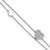 Sterling Silver Rhodium-plated Polished Two-Strand CZ Hearts 9 Inch Plus 1 Inch Extension Anklet