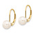 14k 7-8mm White Round Freshwater Cultured Pearl Leverback Earrings - XL-D5FE9E7E-5663
