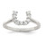 Sterling Silver Rhodium-plated Polished U Shaped Clear CZ Ring - QR-2D0C24C4-3668