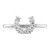 Sterling Silver Rhodium-plated Polished U Shaped Clear CZ Ring - QR-487E5730-1340