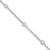 Sterling Silver Rhodium-plated Polished w/CZ 10in Plus 1in ext. Anklet