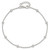 Sterling Silver Rhodium-plated Polished w/CZ 10in Plus 1in ext. Anklet