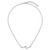 Sterling Silver Rhodium-plated Polished Wave 16 inch with a 2 inch extention Necklace