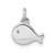 Sterling Silver Rhodium-plated Polished Whale Pendant - QP-24795537-1110