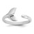 Sterling Silver Rhodium-plated Polished Whale Tail Ring - QR-3633E1EA-1713
