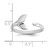 Sterling Silver Rhodium-plated Polished Whale Tail Ring - QR-DF880317-2188