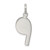 Sterling Silver Rhodium-plated Polished Whistle Charm