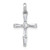 Sterling Silver Rhodium-plated Polished White Baguette CZ Cross Pendant