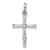 Sterling Silver Rhodium-plated Polished White Baguette CZ Cross Pendant