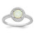 Sterling Silver Rhodium-plated Polished White Created Opal CZ Halo Ring - QR-7BCAED2E-3959