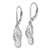 Sterling Silver Rhodium-plated Polished White Crystal Flip Flop Dangle Leverback Earrings