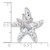 Sterling Silver Rhodium-plated Polished White Crystal Starfish Pendant Chain Slide