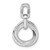 Sterling Silver Rhodium-plated Polished White CZ Circle Twist Pendant